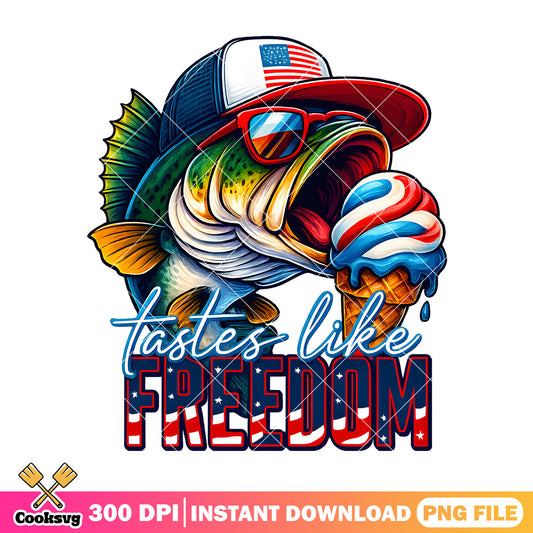 America fish tastes like freedom png, america freedom​ png, love america png