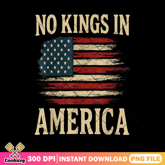 America flag no kings png, no kings day png, no king america png