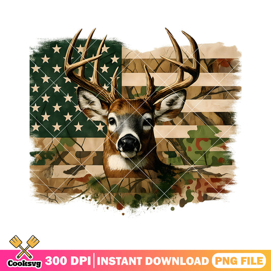America flag with reindeer png, america flag png, reindeer in america​ png