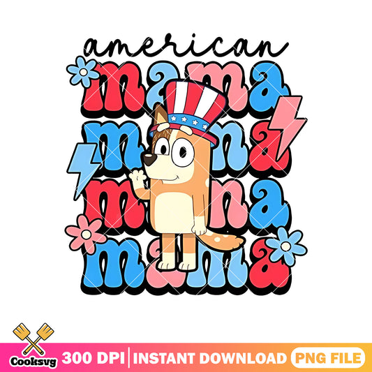 American bluey chiili mama png, bluey font png, bluey ornament​ png