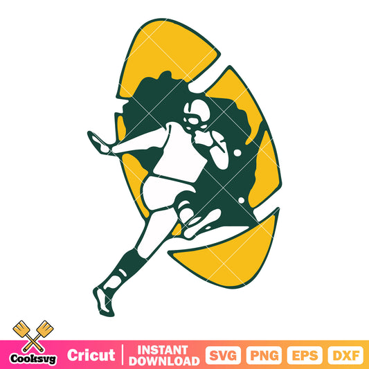 American football player svg, nfl teams svg, green bay packers svg