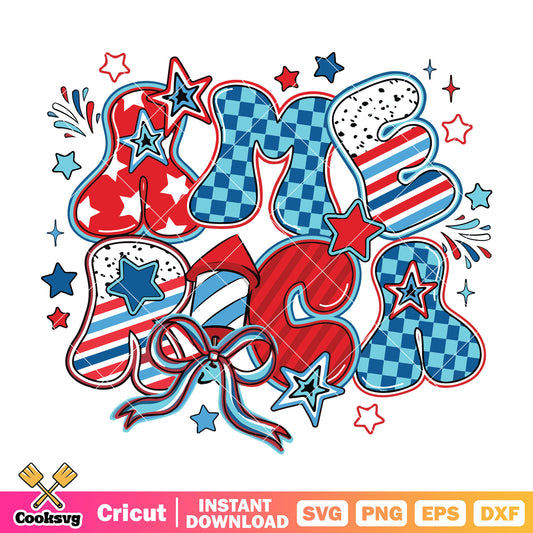 America star text vibes svg, america vibes​ svg, america​ svg