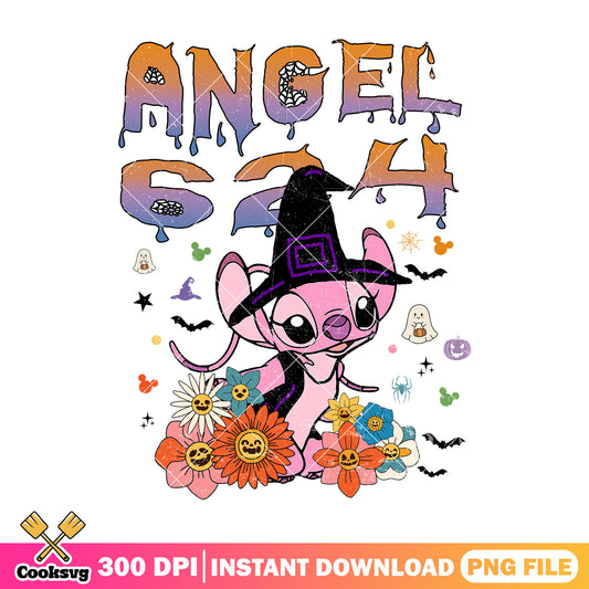 Angel 624 in halloween png, stitch cartoon png, halloween day png