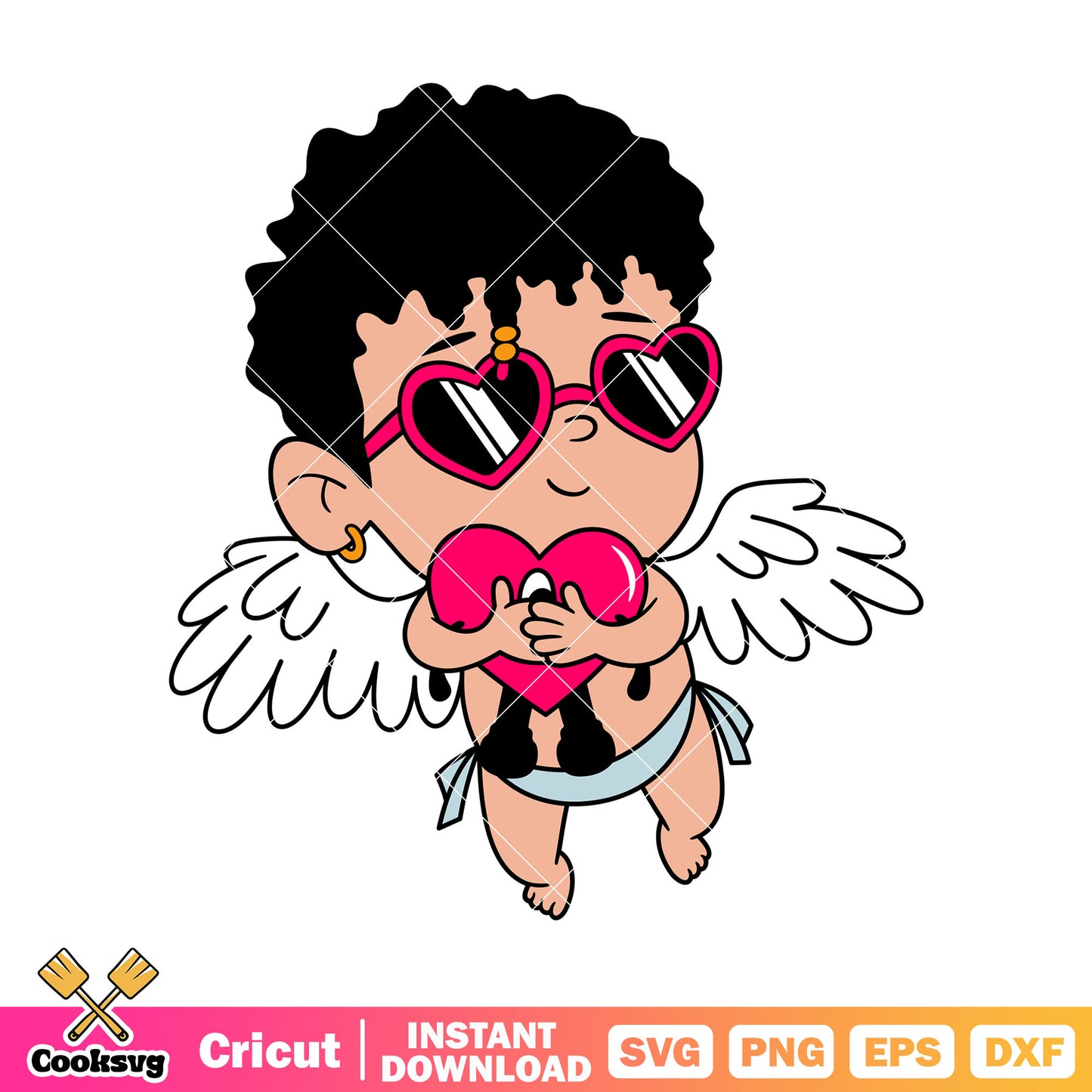 Angel benito bad bunny valentine svg, bad bunny svg, valentine day svg