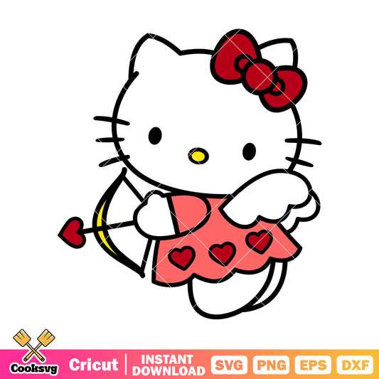 Angel hello kitty valentine svg, hello kitty valentine svg