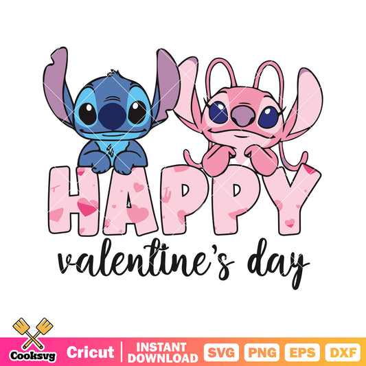 Angel stitch happy valentines day svg, happy valentines day svg