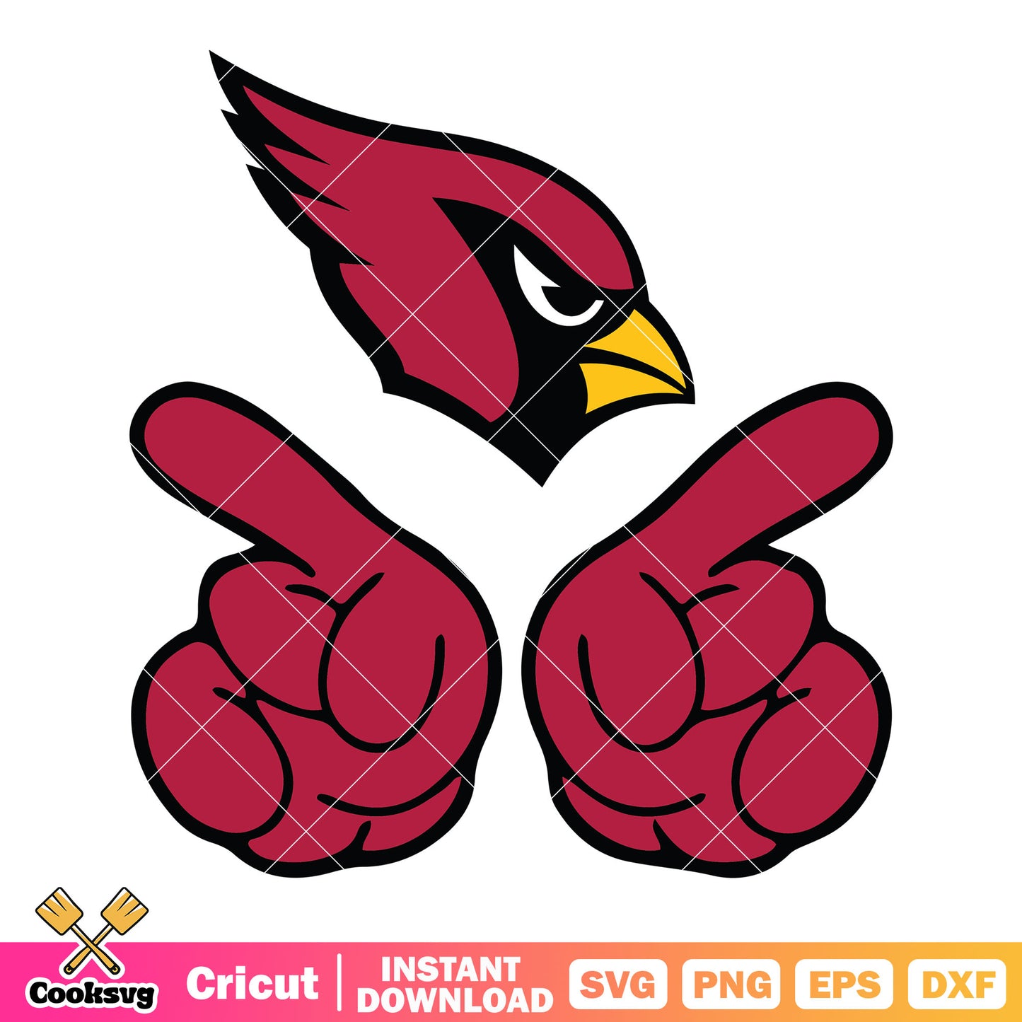 Angry bird logo football team svg, nfl svg, arizona cardinals svg