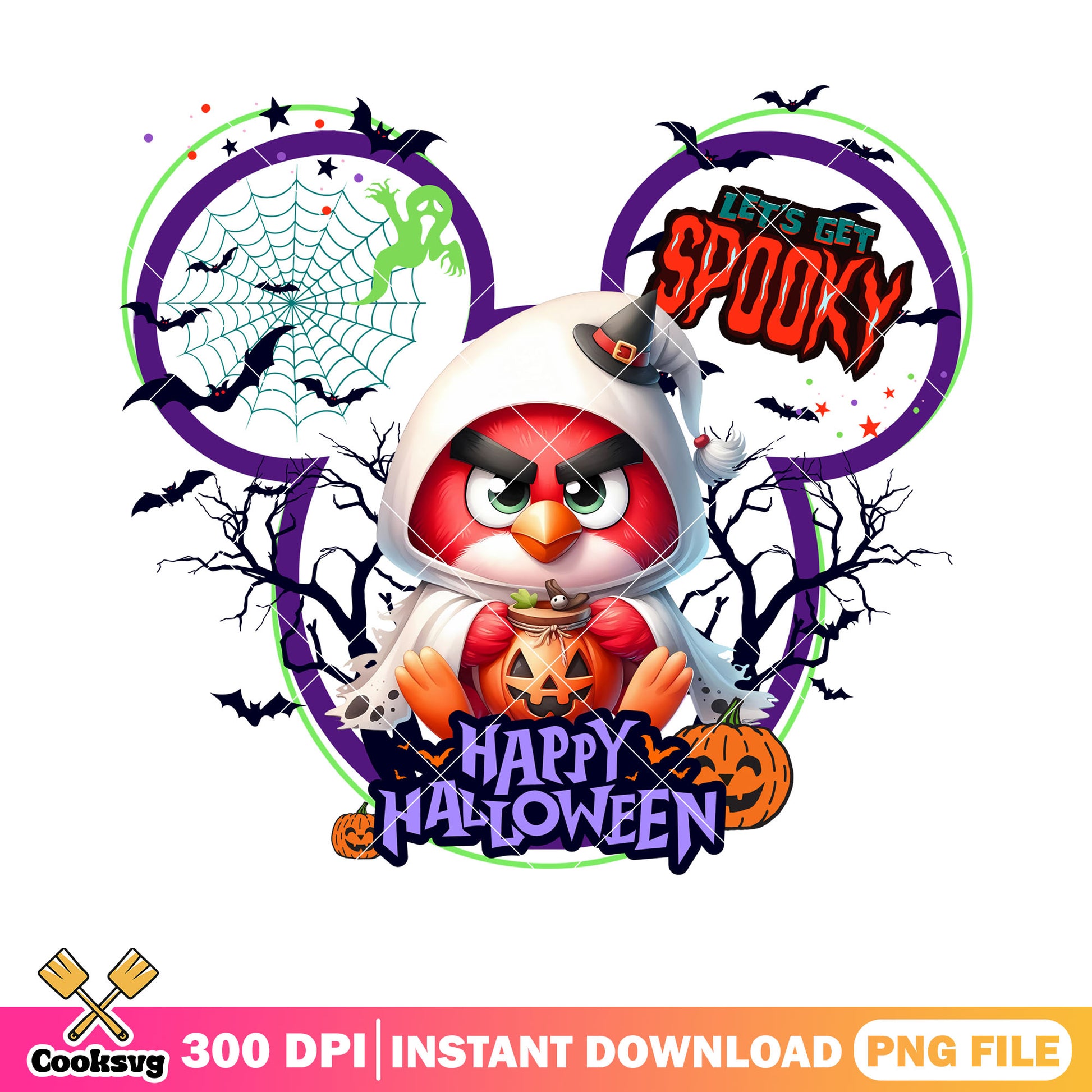 Angry bird witches hat png, nintendo halloween png, blanket ghost png
