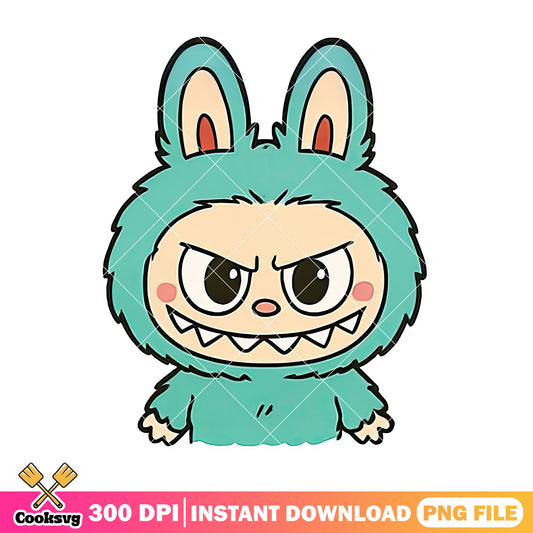 Angry green labubu png, dada labubu​ png, labubu drawing png