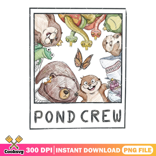 Animals pond crew png,  stamp collecting png, otter png