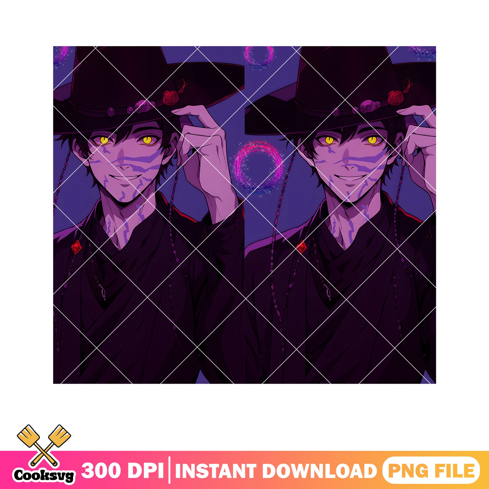 Anime boy poster logo png, saja anime boy png, logo boy saja png