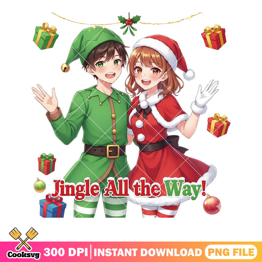 Anime christmas png, merry christmas​ png, christmas gifts png
