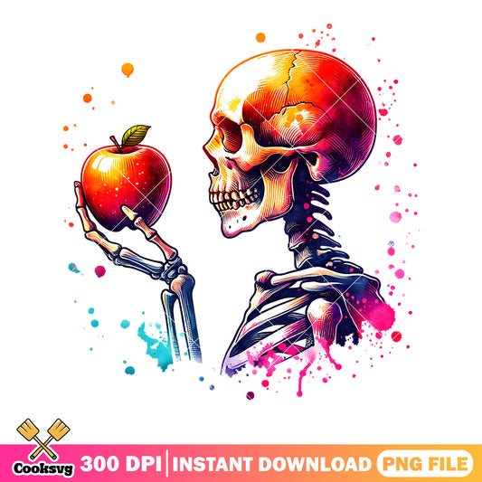 Apple is about to be eaten png, skeleton costumes png, halloween png