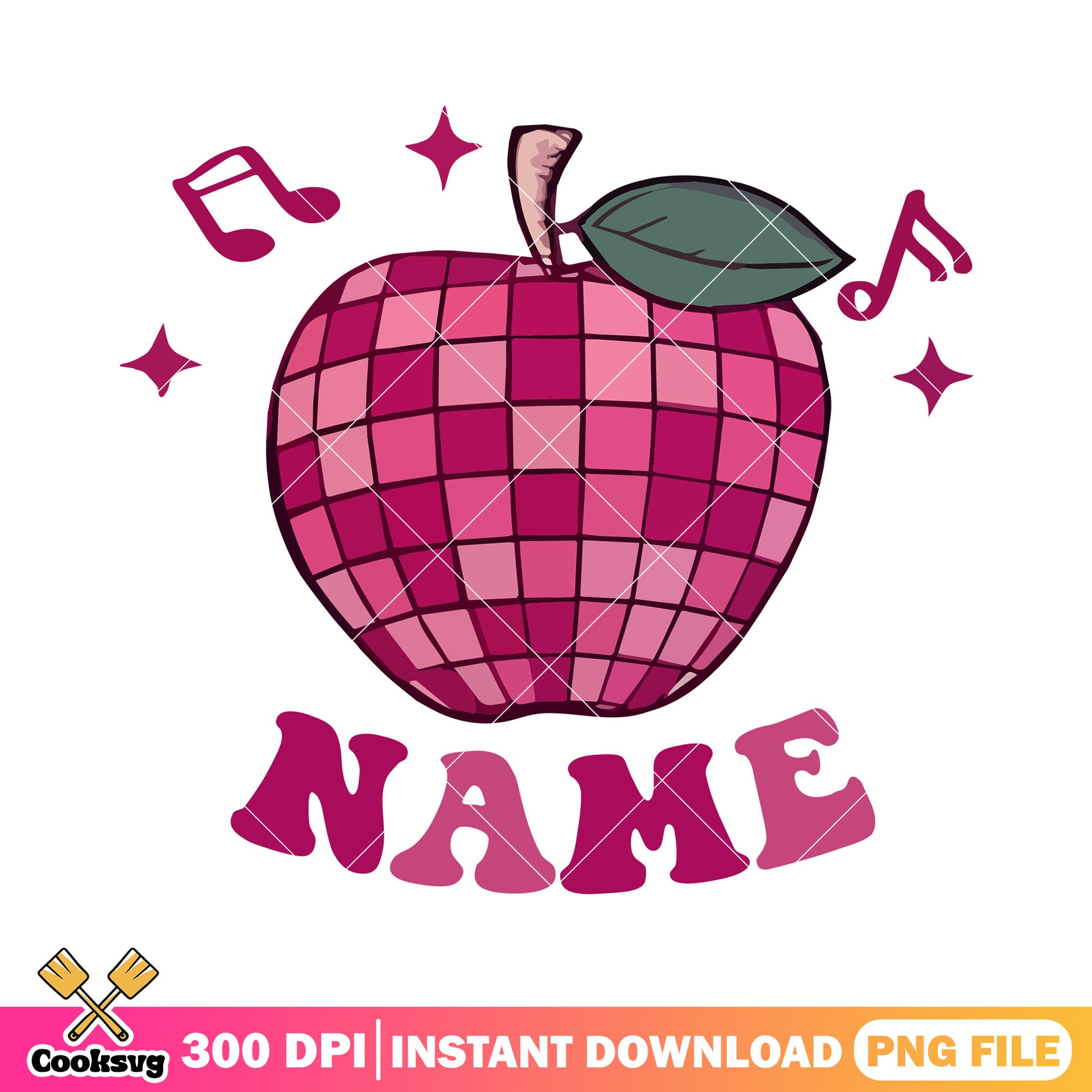 Apple name design file png, going back to school png, red apple png