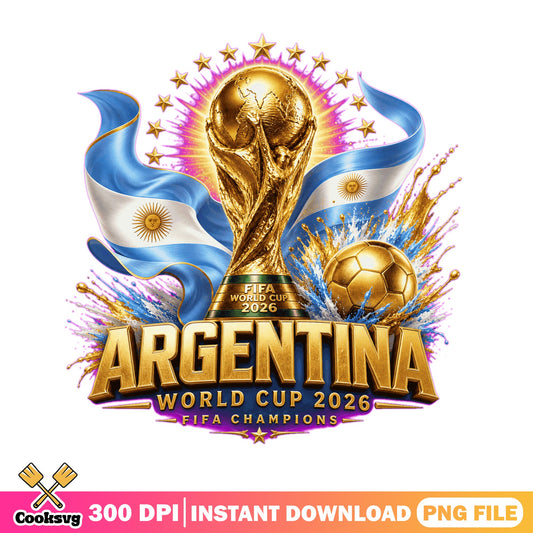 Argentina World Cup 2026 PNG, FIFA Champions PNG, Soccer PNG