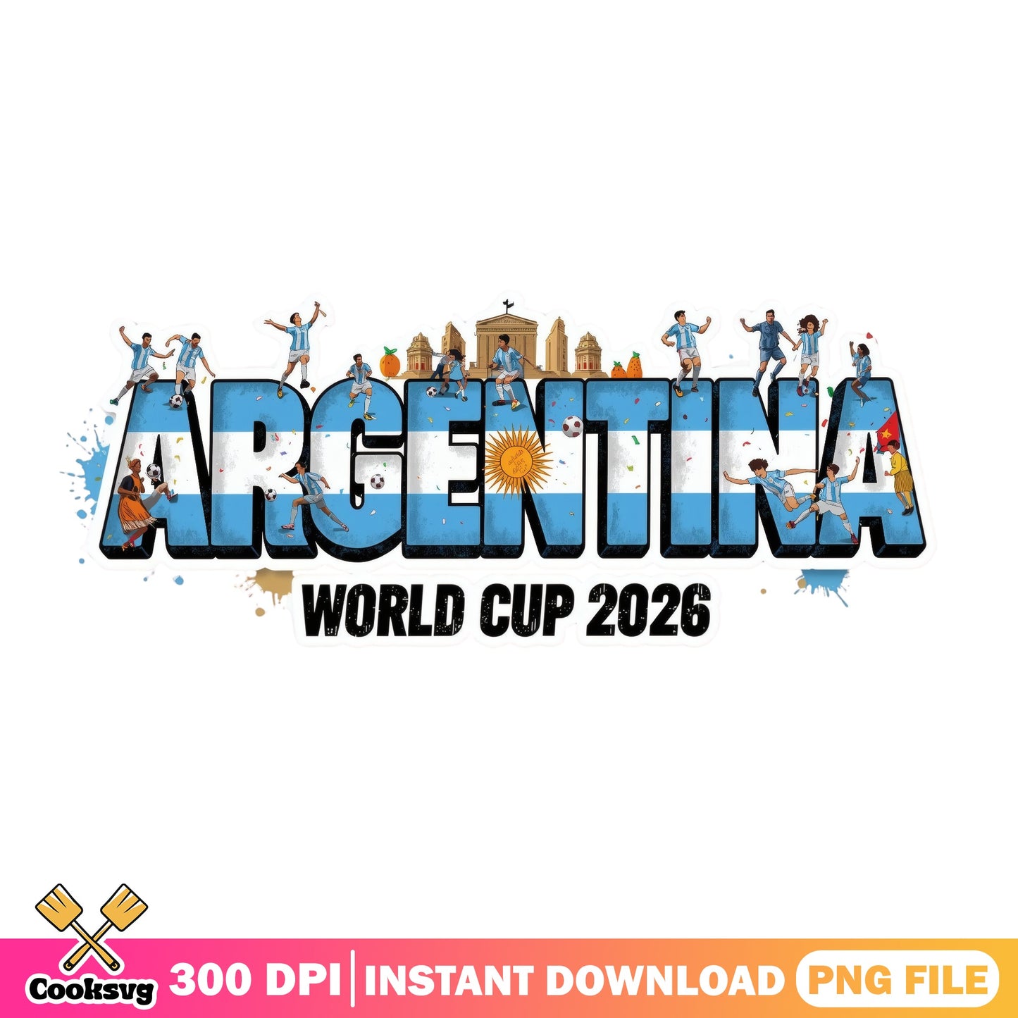 Argentina World Cup 2026 PNG, Soccer Argentina Flag PNG, FIFA PNG