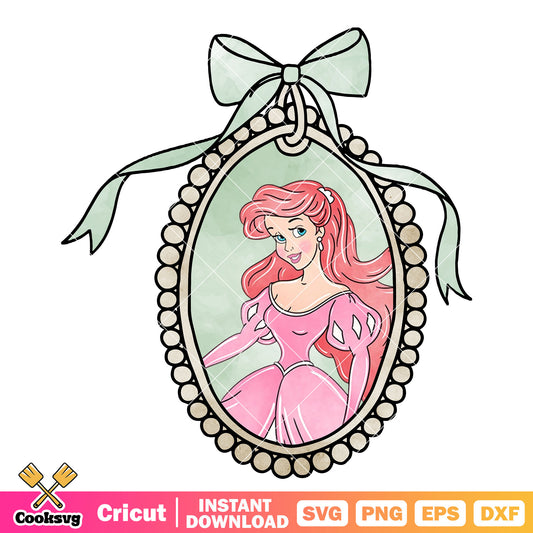 Ariel bow tie mirror disney princess png, ariel princess png