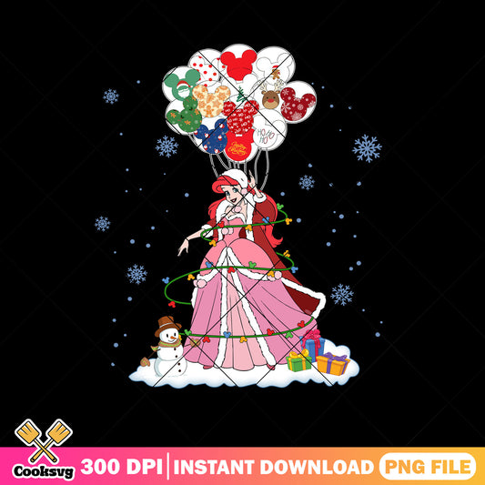 Ariel christmas stuff png, ariel little mermaid png, spirit christmas png