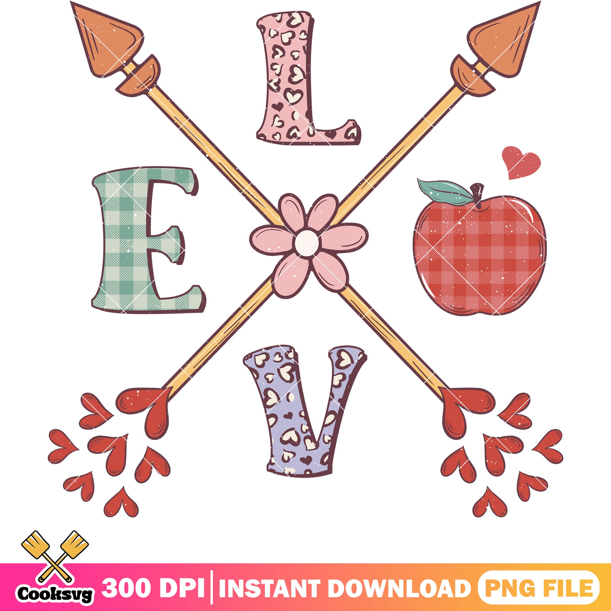 Arrow love valentine png file, love valentine png, happy valentine day png