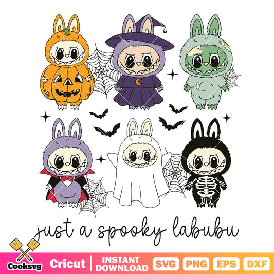 A spooky labubu horror svg, spooky labubu svg, labubu halloween svg