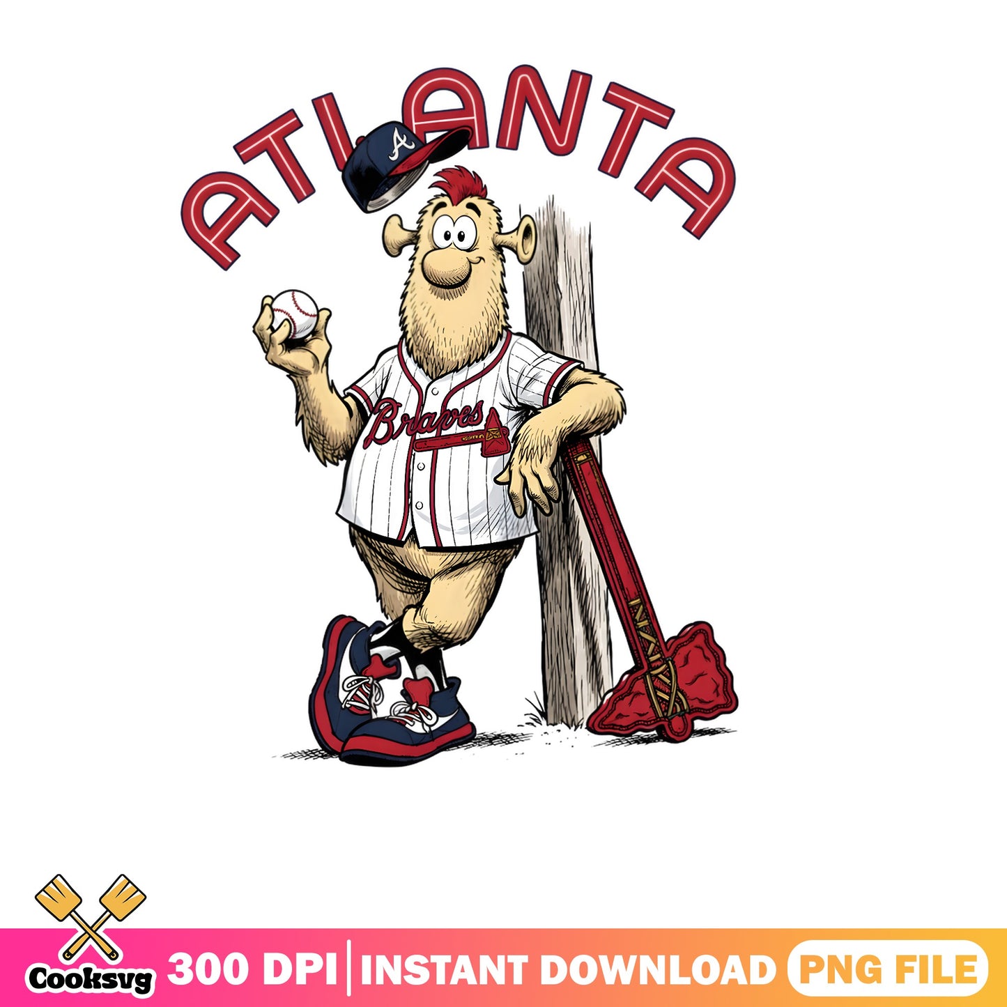 Atlanta Braves Mascot Baseball PNG, Braves Fan PNG, MLB PNG