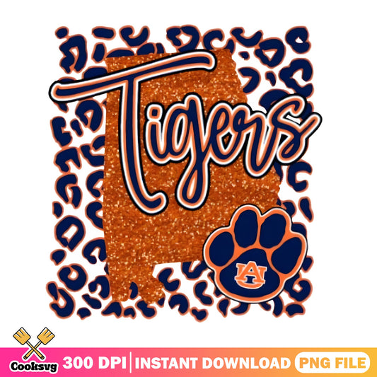 Auburn Tigers Leopard PNG, Alabama State Tigers PNG, Football PNG