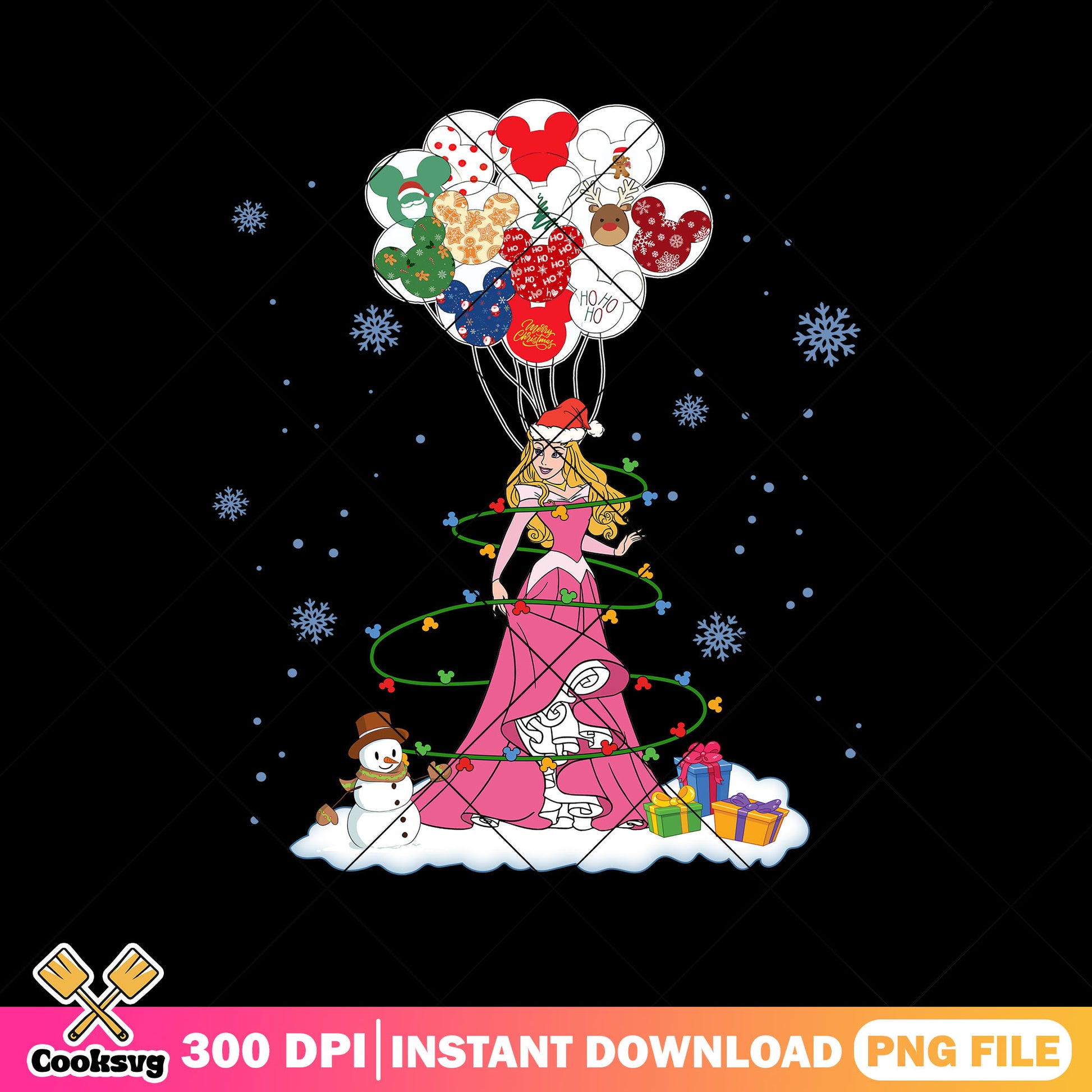 Aurora christmas stuff png, aurora princess​ png, merry christmas​ png