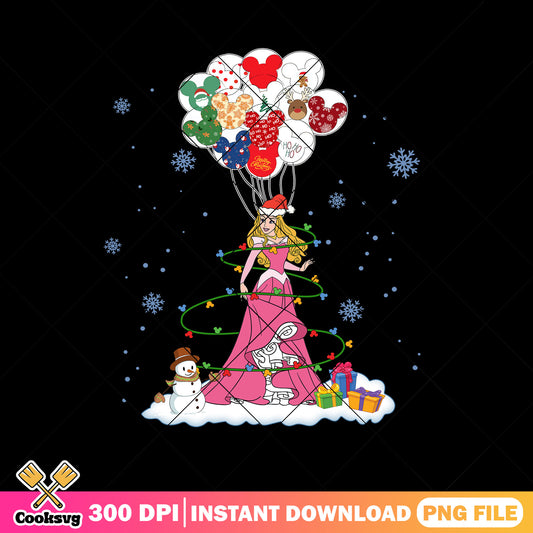 Aurora christmas stuff png, aurora princess​ png, merry christmas​ png