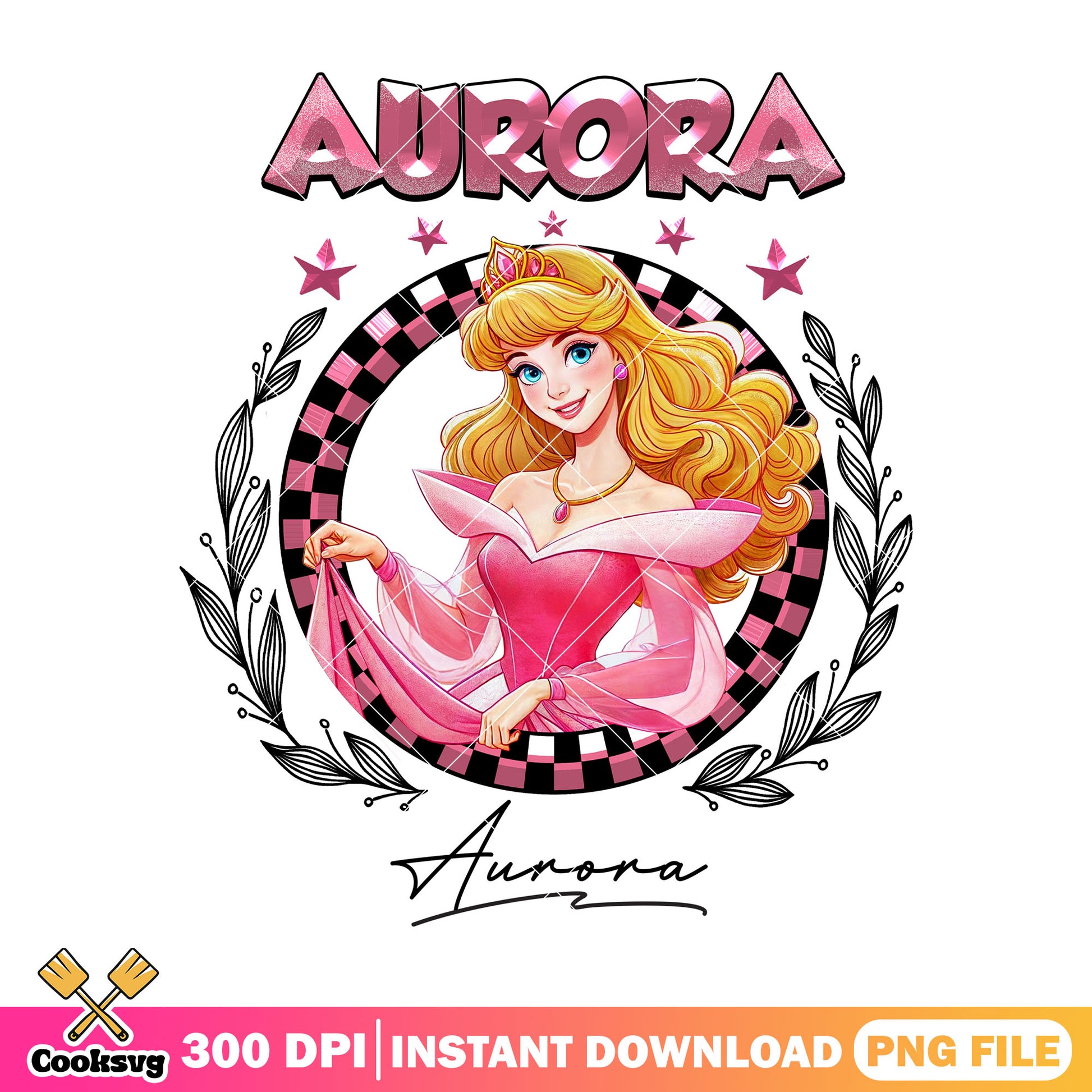 Aurora signature png, briar rose​ png, disney princesses png