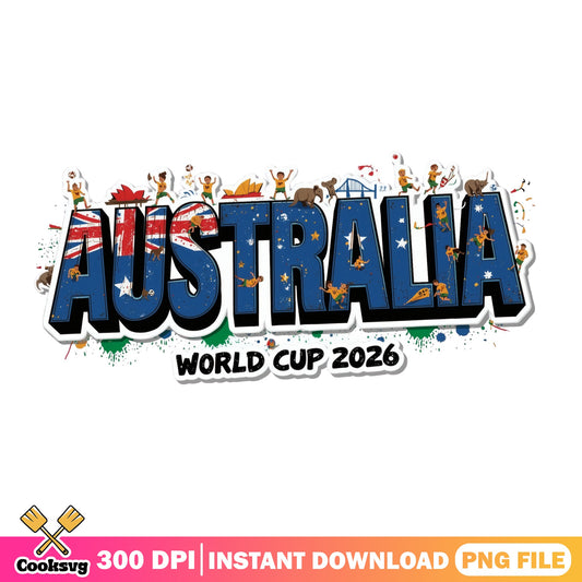 Australia World Cup 2026 PNG, Soccer Fan Shirt, Football PNG