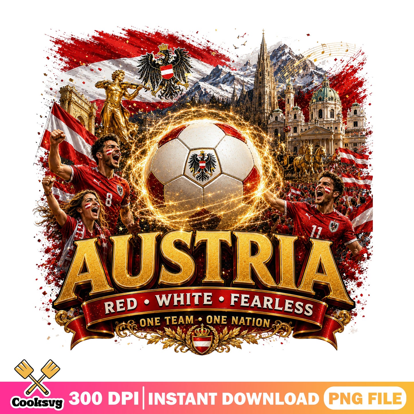 Austria Soccer Team PNG, Austria Football Fan Shirt, Sport PNG
