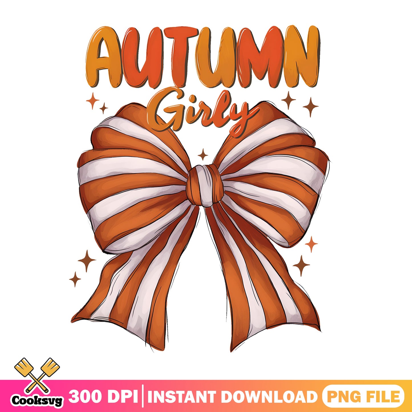 Autumn Girly Bow PNG, Fall Coquette Bow, Autumn Vibes PNG