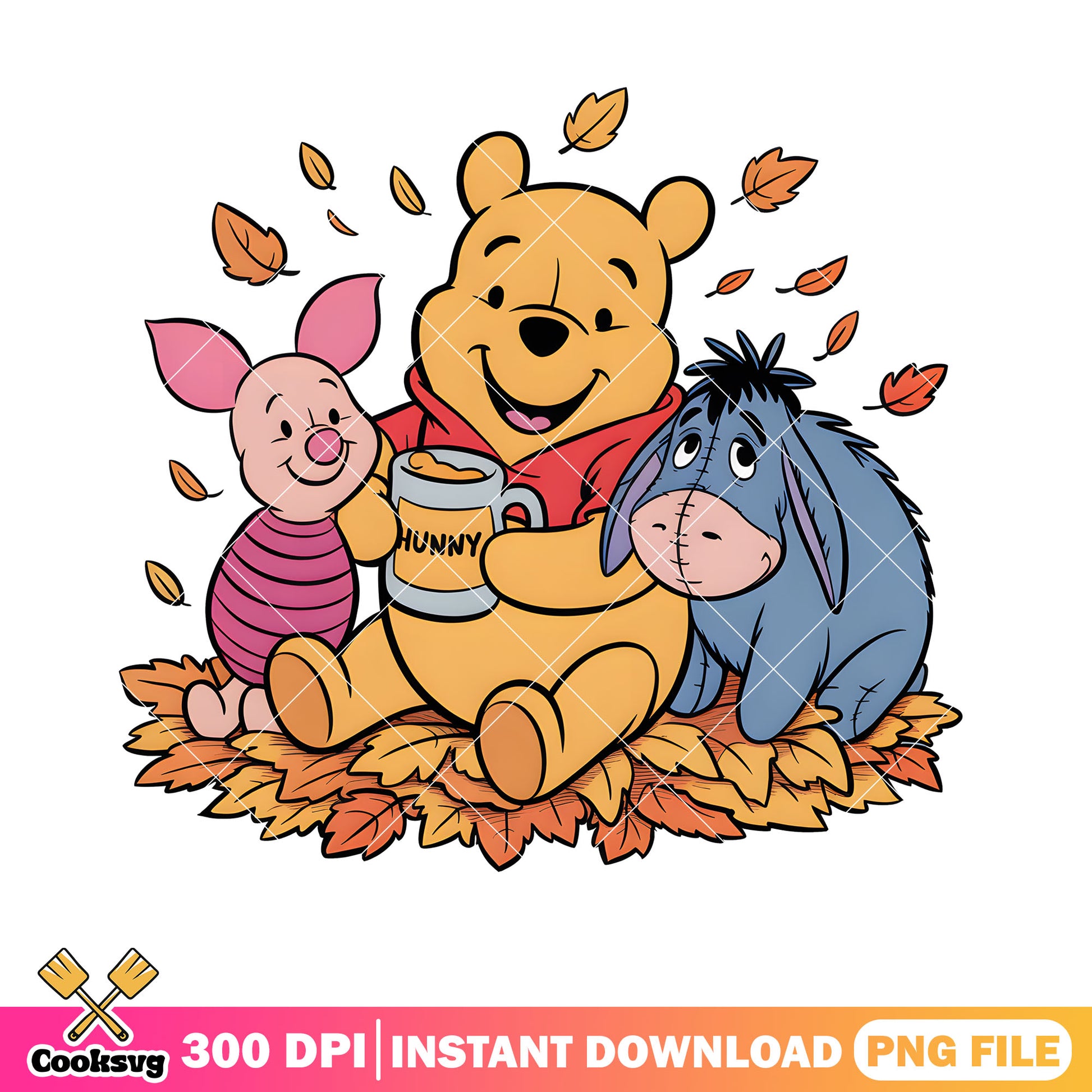 Autumn hunny pooh winnie png, winnie the pooh png, autumn day png