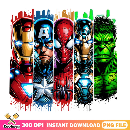 Avengers Superheroes PNG Bundle, Marvel Characters PNG, Superhero PNG