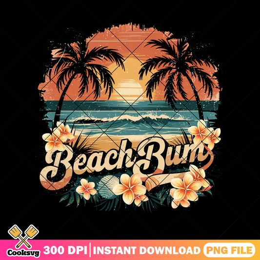 Beach bum summer png file