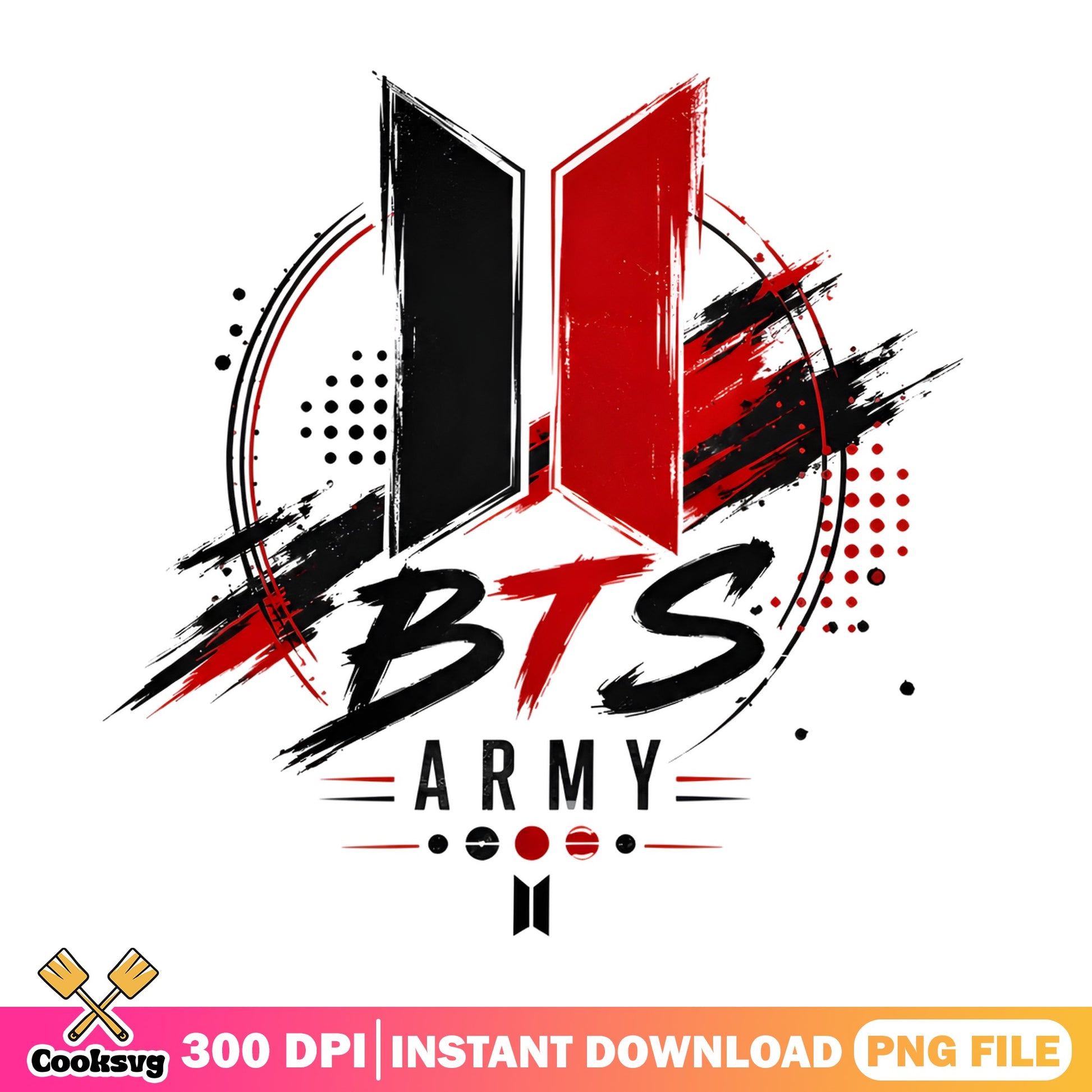 BTS Army Logo PNG, Kpop Band Fan Gift PNG, BTS Logo PNG