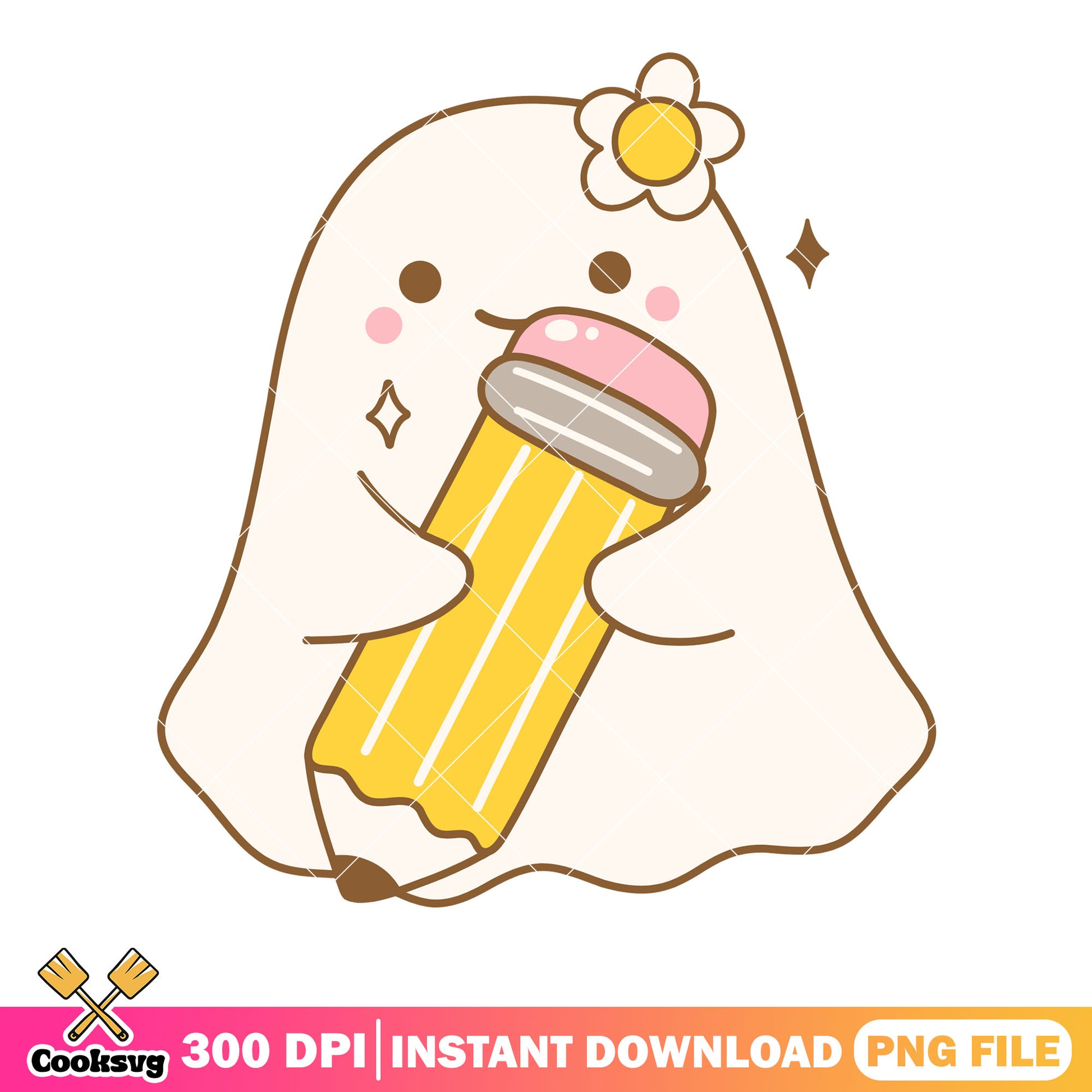Baby ghost hug pencil png, ghost costume png, scary halloween night png 