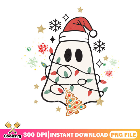 Baby ghost led light png, santa clause hat png, scary halloween png