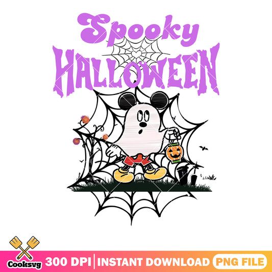 Baby ghost mickey png, Ghost costume png, spider web png