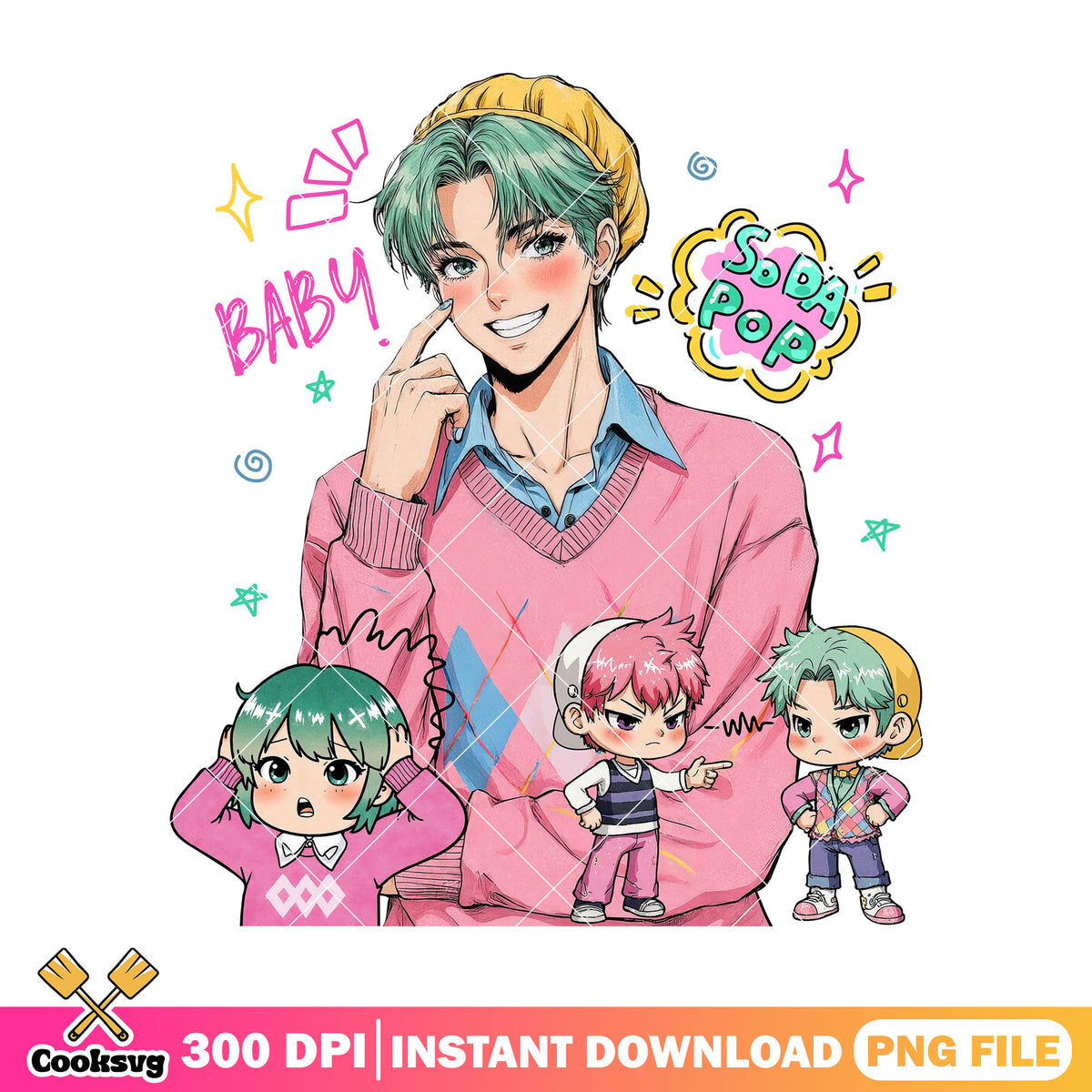 Baby love hunter png, baby saja png, kpop demon hunters png