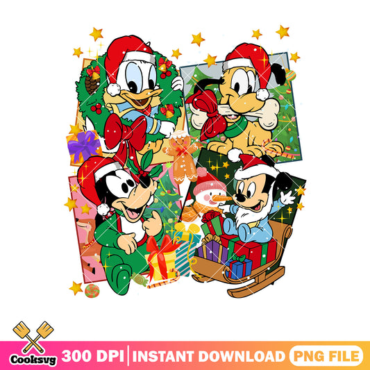 Baby mickey friends christmas png