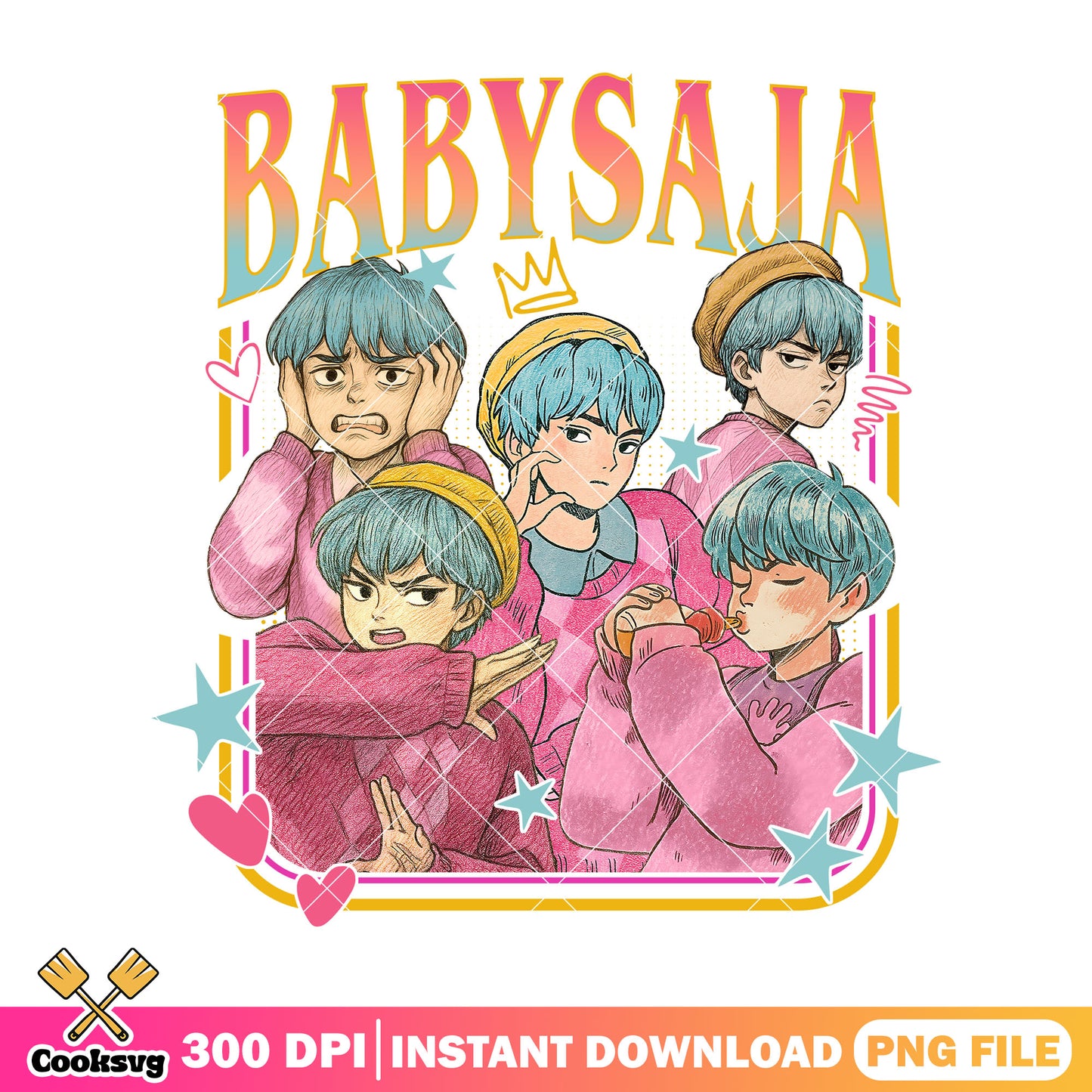 Baby saja emotions collect png, baby saja png, kpop demon hunters png