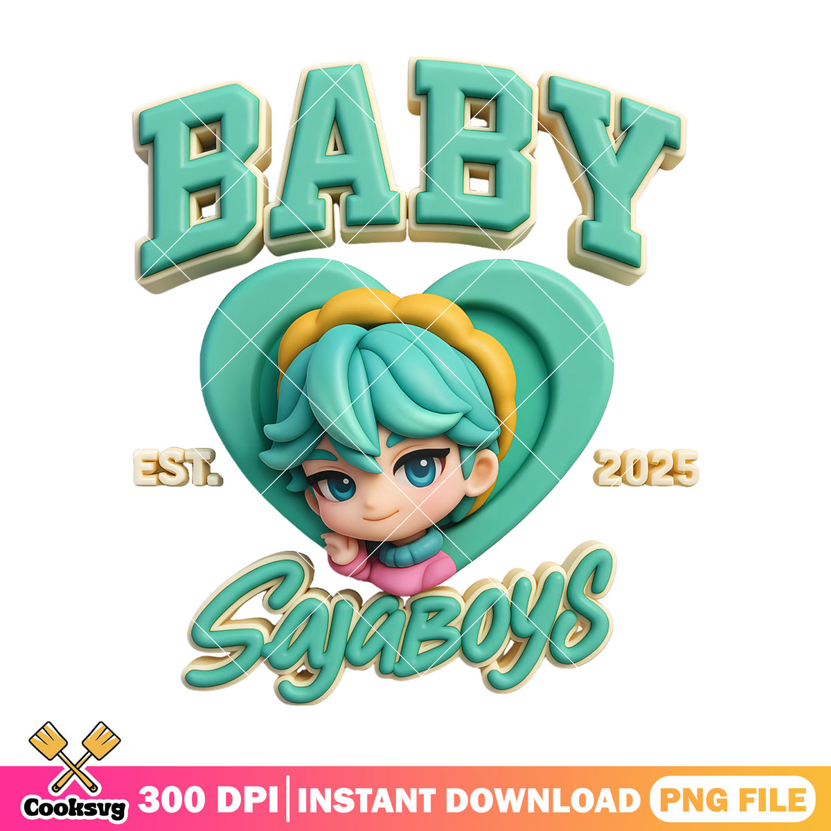 Baby saja est 2025 png, baby saja png, saja boys png