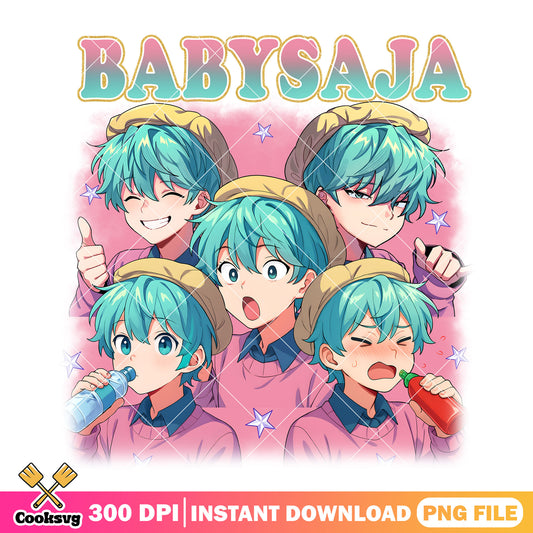 Baby saja kpop png, baby saja png, love saja boys png