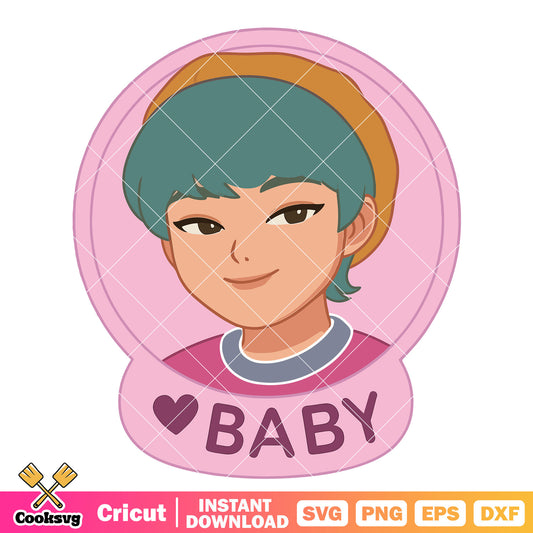 Baby saja pink love svg, baby saja svg, saja boys band svg
