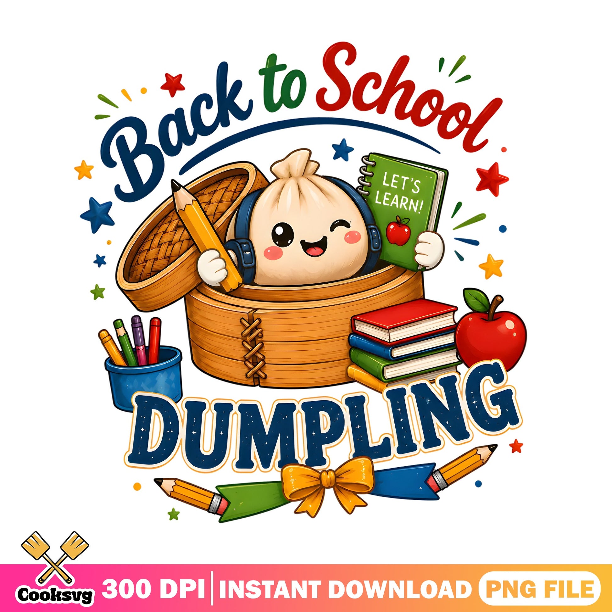 Back To School Dumpling PNG, Cute Dumpling PNG, Teacher PNG