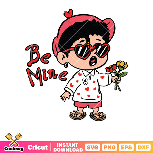 Bad bunny benito be mine valentine file svg, benito bad bunny svg