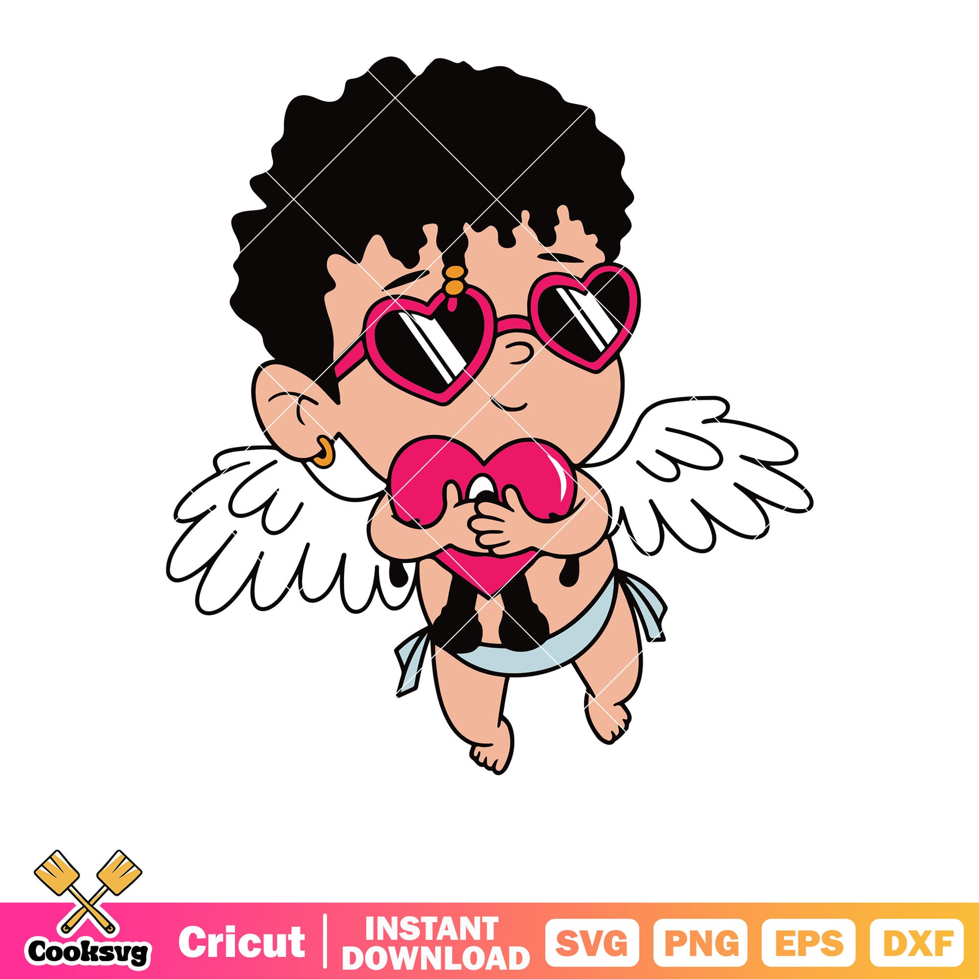 Bad bunny benito valentine angel svg, bad bunny benito svg