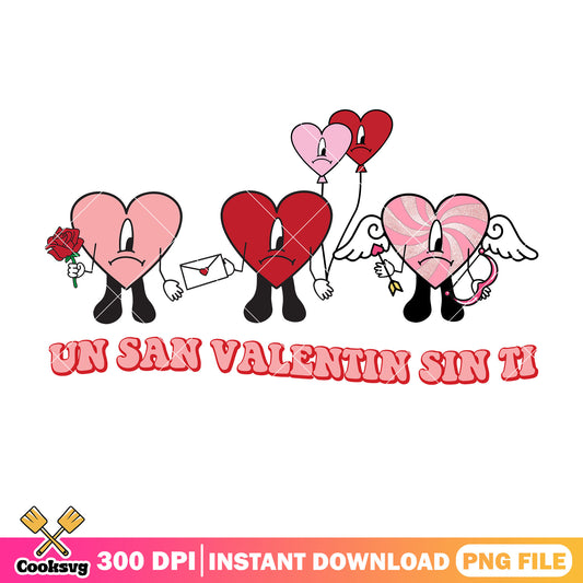 Bad bunny heart un san valentin png, bad bunny valentine png