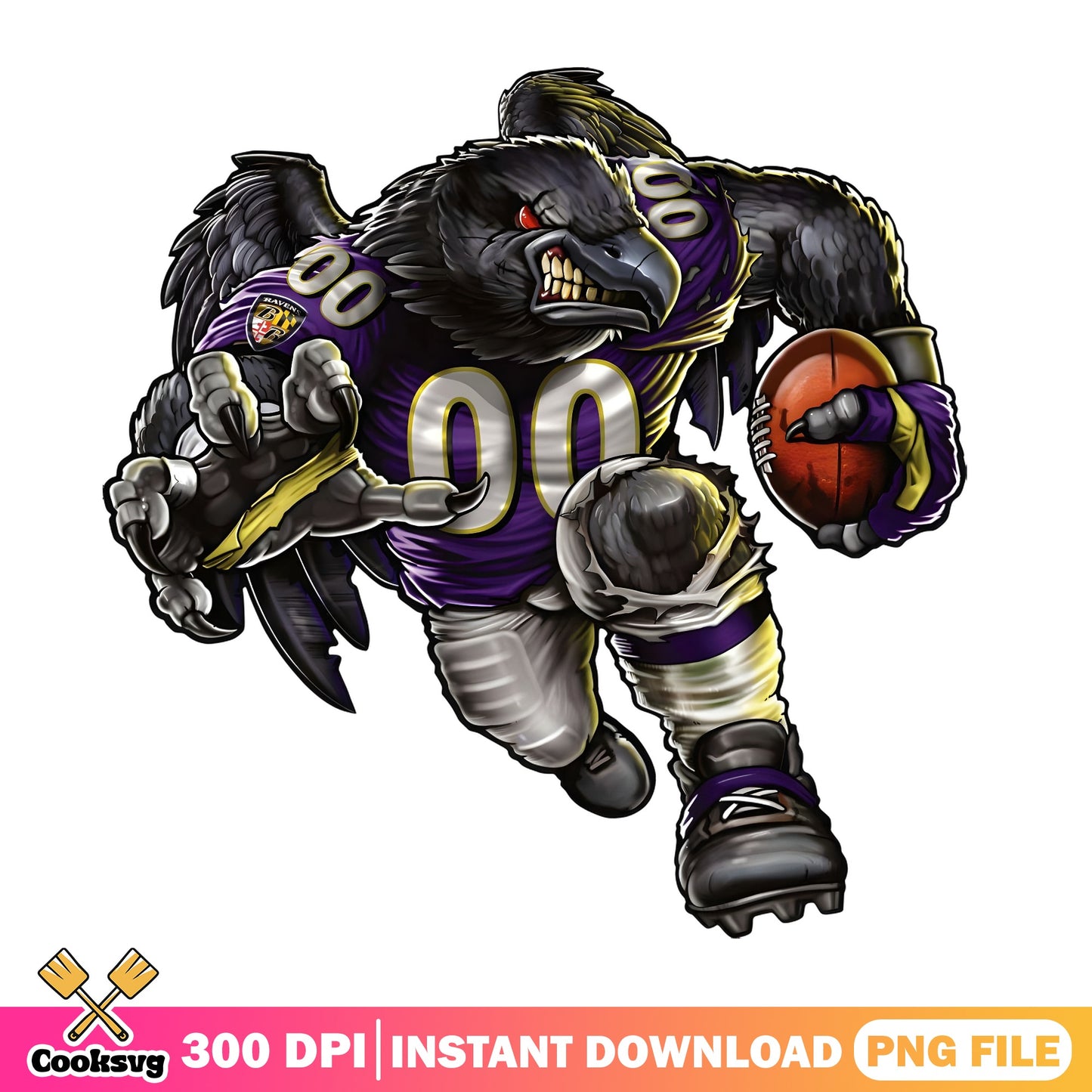 Baltimore Ravens Mascot Football PNG, NFL Ravens PNG, Ravens PNG